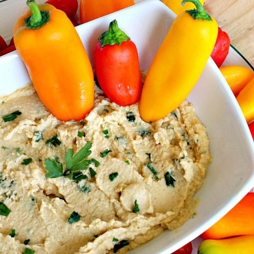 Simply Delicious Homemade Hummus | Can't Stay Out of the Kitchen | delicious #hummus recipe that's healthy, low calorie, #vegan & #glutenfree. Great #appetizer for #tailgating parties, too.
