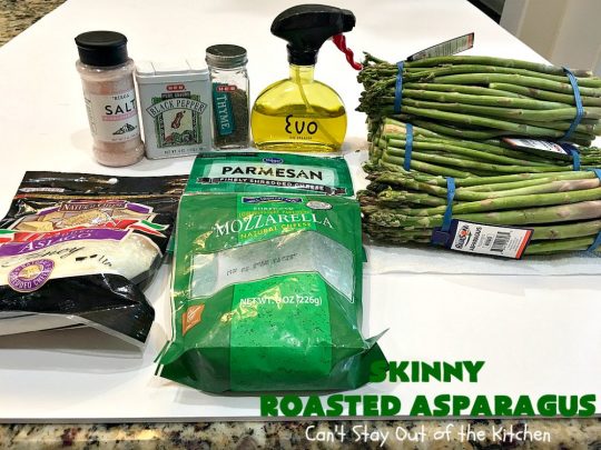 Skinny Roasted Asparagus | Can't Stay Out of the Kitchen | Wow this 6-ingredient #recipe is something special! #Asparagus made this way is heavenly. It uses a 6-cheese blend that's fantastic. Terrific for company or #holiday dinners. #Healthy, #LowCalorie & #GlutenFree. #ItalianCheeseBlend #SkinnyRoastedAsparagus #HolidaySideDish #MothersDay #FathersDay