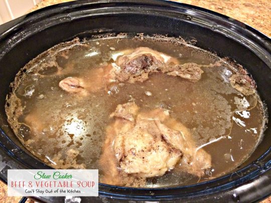 Slow Cooker Beef and Vegetable Soup | Can't Stay Out of the Kitchen | wonderful #slowcooker #soup chocked full of #veggies. #glutenfree