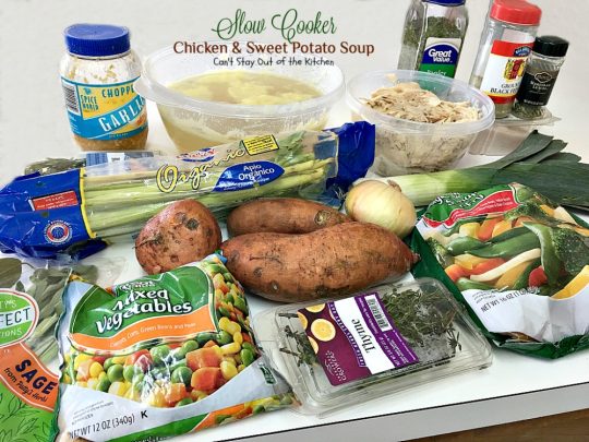 Slow Cooker Chicken and Sweet Potato Soup | Can't Stay Out of the Kitchen | this heavenly #soup is made in the #crockpot making it so easy. It's a wonderful fall or winter soup when you want a delightful comfort food for dinner. #chicken #veggies #sweetpotatoes