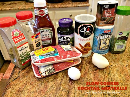 Slow Cooker Cocktail Meatballs | Can't Stay Out of the Kitchen | this favorite #meatballs recipe includes grape jelly & #SweetBabyRays #BBQ sauce! It's fabulous for #tailgating, #NewYearsEve or #SuperBowl parties. So easy, too! #appetizer