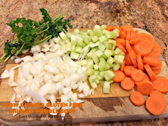 Slow Cooker Gluten Free Chicken Noodle Soup | this delicious #ChickenNoodleSoup #recipe is easy even though it's from scratch! It's great comfort food any time of the year but especially wonderful in the fall. #chicken #noodles #glutenfree #slowcooker #soup #crockpot #chickensoup