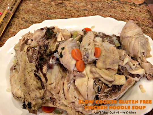 Slow Cooker Gluten Free Chicken Noodle Soup | this delicious #ChickenNoodleSoup #recipe is easy even though it's from scratch! It's great comfort food any time of the year but especially wonderful in the fall. #chicken #noodles #glutenfree #slowcooker #soup #crockpot #chickensoup