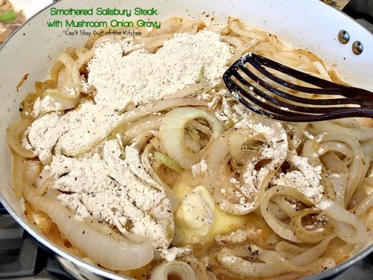 Smothered Salisbury Steak with Mushroom Onion Gravy | Can't Stay Out of the Kitchen | this is the BEST #SalisburySteak I've ever eaten. Tender, mouthwatering, amazing! #beef #steak #glutenfree