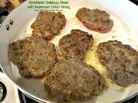 Smothered Salisbury Steak with Mushroom Onion Gravy | Can't Stay Out of the Kitchen | this is the BEST #SalisburySteak I've ever eaten. Tender, mouthwatering, amazing! #beef #steak #glutenfree