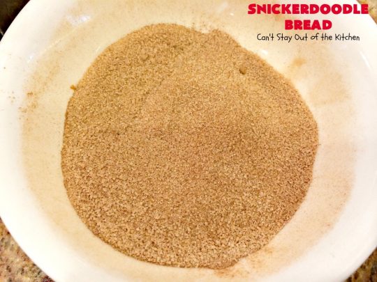 Snickerdoodle Bread | Can't Stay Out of the Kitchen | this #bread is awesome! It tastes like #Snickerdoodles with lots of #cinnamon & cinnamon chips in the batter. Terrific for a #holiday, company or weekend #breakfast. Every bite will have you drooling! #Brunch #SnickerdoodleBread #HolidayBreakfast #Fall #FallBaking