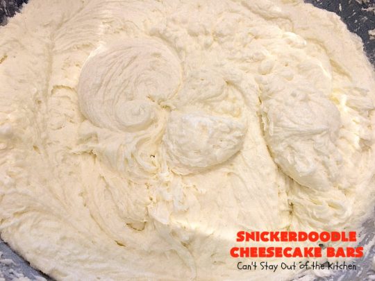 Snickerdoodle Cheesecake Bars | Can't Stay Out of the Kitchen | these #brownie-type #cookies are awesome! They're terrific treats for #holiday baking, potlucks or #tailgating. #dessert #cheesecake #snickerdoodles