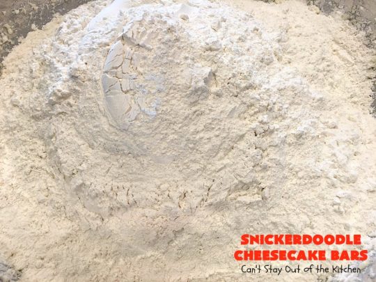 Snickerdoodle Cheesecake Bars | Can't Stay Out of the Kitchen | these #brownie-type #cookies are awesome! They're terrific treats for #holiday baking, potlucks or #tailgating. #dessert #cheesecake #snickerdoodles