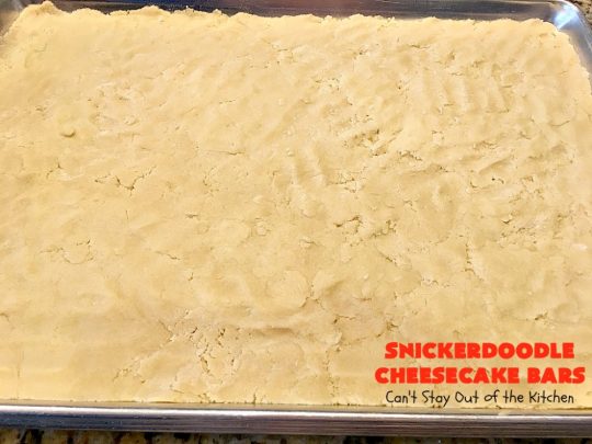 Snickerdoodle Cheesecake Bars | Can't Stay Out of the Kitchen | these #brownie-type #cookies are awesome! They're terrific treats for #holiday baking, potlucks or #tailgating. #dessert #cheesecake #snickerdoodles