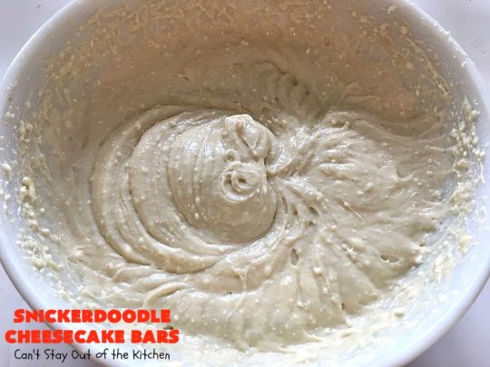 Snickerdoodle Cheesecake Bars | Can't Stay Out of the Kitchen | these #brownie-type #cookies are awesome! They're terrific treats for #holiday baking, potlucks or #tailgating. #dessert #cheesecake #snickerdoodles