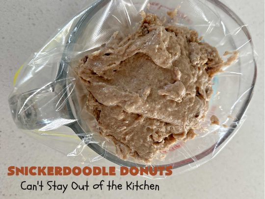 Snickerdoodle Donuts | Can't Stay Out of the Kitchen | #SnickerdoodleDonuts are outrageously good! These marvelous #donuts include triple the #cinnamon & #Snickerdoodle flavor with both cinnamon & #CinnamonChips in the batter & a thick #CinnamonSugar coating on the outside that puts them over-the-top. Perfect for a weekend, company or #holiday #breakfast. Everyone will rave over these! #HolidayBreakfast