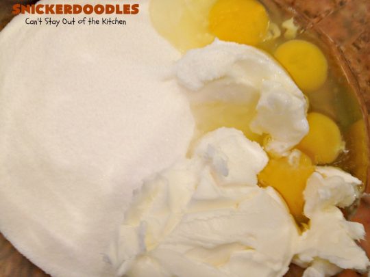 Snickerdoodles | Can't Stay Out of the Kitchen | the BEST #Snickerdoodles #recipe ever! These are our favorite #cookies. Terrific for #potluck & #Tailgating parties. Every bite will have you in ecstasy! #cinnamon #dessert #SnickerdoodlesDessert #CinnamonDessert #FavoriteSnickerdoodlesCookies