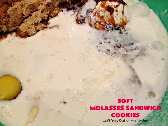 Soft Molasses Sandwich Cookies | Can't Stay Out of the Kitchen | these are always one of our most requested #cookies at #Christmas. Everybody loves them! #molasses #dessert #whoopiepie