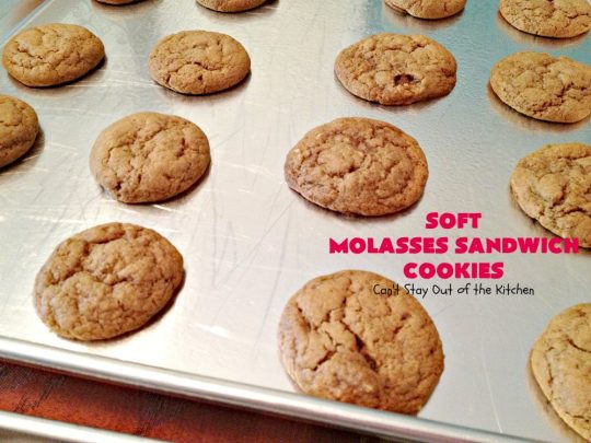 Soft Molasses Sandwich Cookies | Can't Stay Out of the Kitchen | these are always one of our most requested #cookies at #Christmas. Everybody loves them! #molasses #dessert #whoopiepie