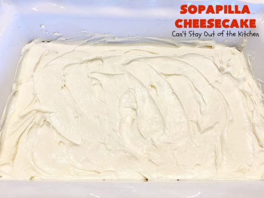 Sopapilla Cheesecake | Can't Stay Out of the Kitchen | this delicious #cheesecake uses only 6 ingredients! It's so easy, making it the perfect #dessert for company. #TexMex #creamcheese #PillsburyCrescentRolls #cinnamon