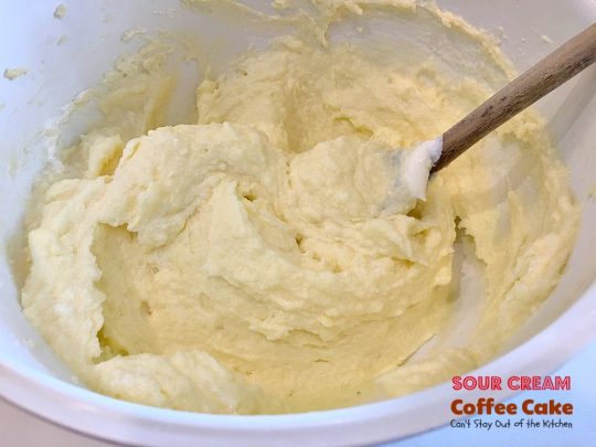 Sour Cream Coffee Cake | Can't Stay Out of the Kitchen | this luscious #coffeecake has a #praline filling to die for! Great for a #holiday #breakfast or #dessert. #cake