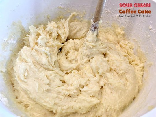Sour Cream Coffee Cake | Can't Stay Out of the Kitchen | this luscious #coffeecake has a #praline filling to die for! Great for a #holiday #breakfast or #dessert. #cake