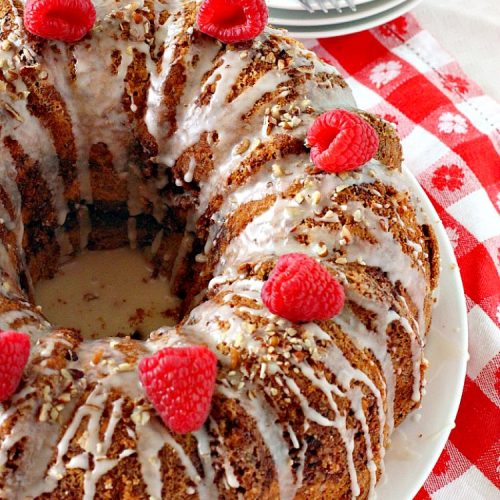 Sour Cream Coffee Cake | Can't Stay Out of the Kitchen | this luscious #coffeecake has a #praline filling to die for! Great for a #holiday #breakfast or #dessert. #cake
