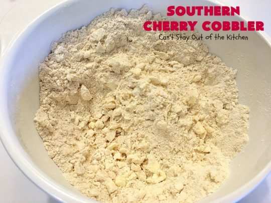 Southern Cherry Cobbler | Can't Stay Out of the Kitchen | This fantastic #cherry #cobbler is the perfect #dessert for company now that fresh #cherries are in season. Terrific for potlucks & backyard BBQs. #cherrycobbler #Canbassador #NorthwestCherryGrowers