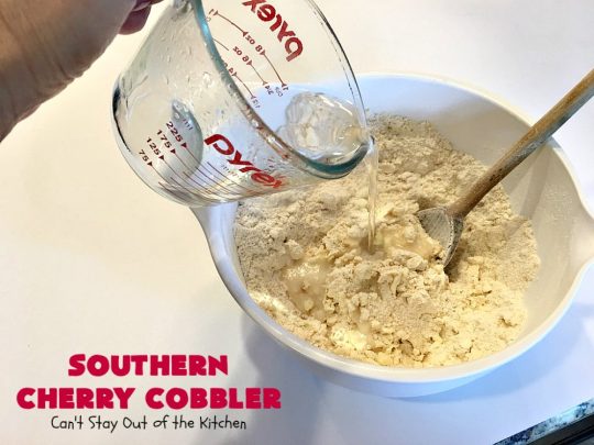 Southern Cherry Cobbler | Can't Stay Out of the Kitchen | This fantastic #cherry #cobbler is the perfect #dessert for company now that fresh #cherries are in season. Terrific for potlucks & backyard BBQs. #cherrycobbler #Canbassador #NorthwestCherryGrowers