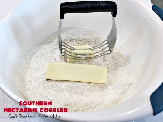 Southern Nectarine Cobbler | Can't Stay Out of the Kitchen | this sensational #cobbler will knock your socks off! I served it to a houseful of company & everyone loved it. It tastes a lot like #PeachCobbler but it's made with #nectarines. #dessert #southern #SouthernNectarineCobbler #NectarineDessert #Canbassador #WashingtonStateFruitCommission #WashingtonStoneFruitGrowers #WashingtonStateStoneFruitGrowers