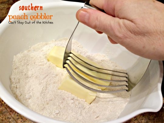 Southern Peach Cobbler | Can't Stay Out of the Kitchen | BEST #peachcobbler recipe ever! We loved this cobbler served with #icecream. #peaches #dessert