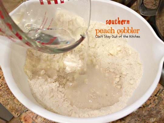 Southern Peach Cobbler | Can't Stay Out of the Kitchen | BEST #peachcobbler recipe ever! We loved this cobbler served with #icecream. #peaches #dessert