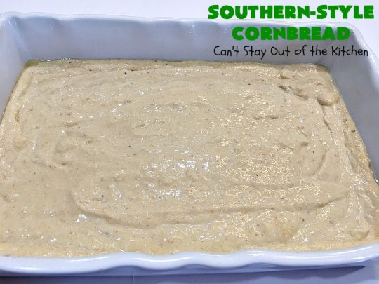 Southern-Style Cornbread | Can't Stay Out of the Kitchen | this is one of the BEST #cornbread #recipes you'll ever eat! It's so mouthwatering & delicious it's like eating #dessert! Every bite will have you coming back for more. #Southern #molasses #SouthernCornbread #SouthernStyleCornbread #cornmeal #MoistCornbread #BestCornbread #Fall #FallBaking