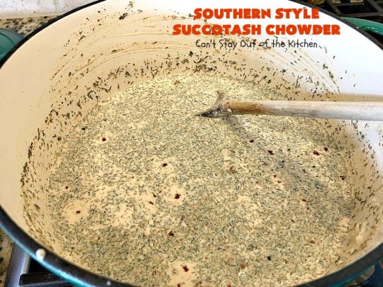 Southern Style Succotash Chowder | Can't Stay Out of the Kitchen | this amazing #soup is loaded with #corn #limabeans #bacon & other veggies. It's a terrific meal for cold winter days when you want a hot lunch or dinner. #glutenfree