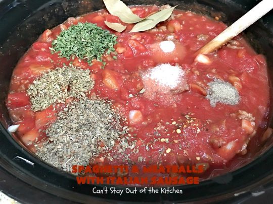 Spaghetti and Meatballs With Italian Sausage | Can't Stay Out of the Kitchen | amazing comfort food #recipe with both #beef #meatballs and #ItalianSausage. Hearty, filling & satisfying. #pork #GroundBeef #spaghetti #SpaghettiAndMeatballs #Italian #SpaghettiAndMeatballsWithItalianSausage