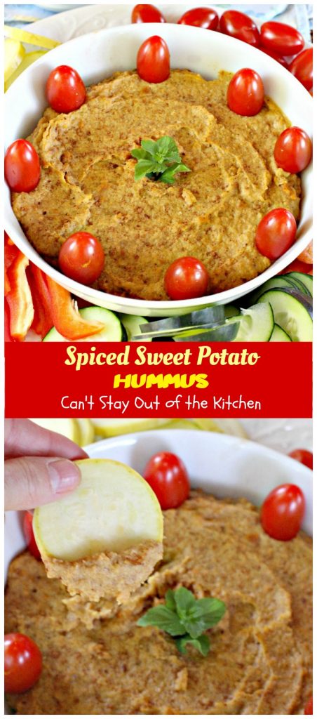 Spiced Sweet Potato Hummus | Can't Stay Out of the Kitchen