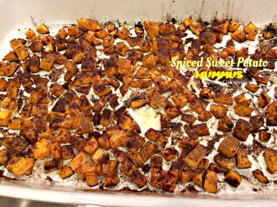 Spiced Sweet Potato Hummus | Can't Stay Out of the Kitchen | this fabulous #appetizer spices up #sweetpotatoes & #garbanzobeans and tastes amazing. #glutenfree #vegan