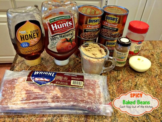 Spicy Baked Beans | Can't Stay Out of the Kitchen | great for summer picnics, these #bakedbeans have cayenne pepper for a little kick! #bacon