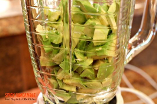 Spicy Guacamole | Can't Stay Out of the Kitchen | fabulous #TexMex #appetizer for #MemorialDay & other summer or holiday fun. #avocados