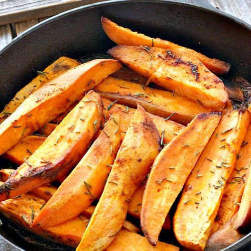 Spicy Sweet Potato Oven Fries | Can't Stay Out of the Kitchen | these delicious #sweetpotato #fries are so easy & delicious. This is a great side dish to make when you're short on time. They're also healthy, low calorie, #cleaneating #glutenfree & #vegan.