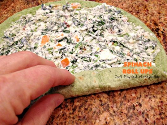 Spinach Roll Ups | Can't Stay Out of the Kitchen | these fantastic #appetizers are one of the best we've ever eaten. They're wonderful for #tailgating, #NewYearsEve or #SuperBowl parties. #spinach #bacon #RanchDressingMix