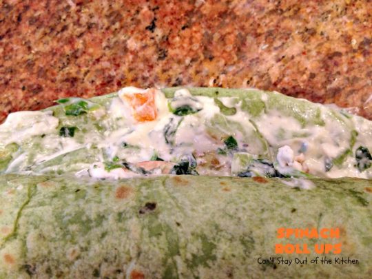 Spinach Roll Ups | Can't Stay Out of the Kitchen | these fantastic #appetizers are one of the best we've ever eaten. They're wonderful for #tailgating, #NewYearsEve or #SuperBowl parties. #spinach #bacon #RanchDressingMix