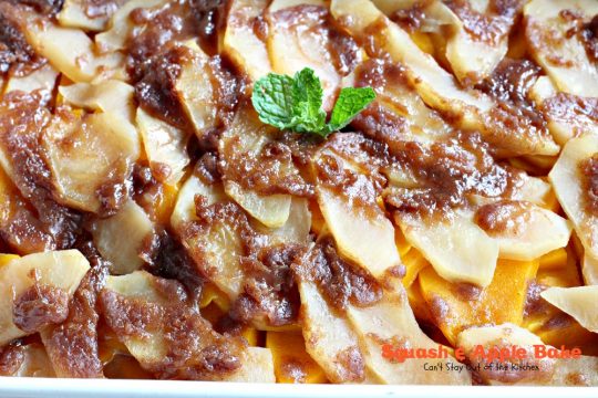 Squash and Apple Bake | Can't Stay Out of the Kitchen | this is the most wonderful way to prepare #butternutsquash. It's great for #holiday or company dinners, too. #apples #sidedish