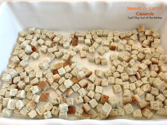 Squash and Carrot Casserole | Can't Stay Out of the Kitchen | this fantastic #squash #casserole is great for the #holidays & always a family favorite. So easy to assemble, too. #carrots #PepperidgeFarmstuffing