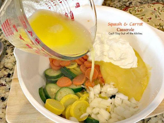 Squash and Carrot Casserole | Can't Stay Out of the Kitchen | this fantastic #squash #casserole is great for the #holidays & always a family favorite. So easy to assemble, too. #carrots #PepperidgeFarmstuffing
