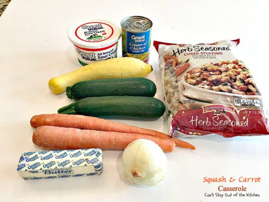 Squash and Carrot Casserole | Can't Stay Out of the Kitchen | this fantastic #squash #casserole is great for the #holidays & always a family favorite. So easy to assemble, too. #carrots #PepperidgeFarmstuffing