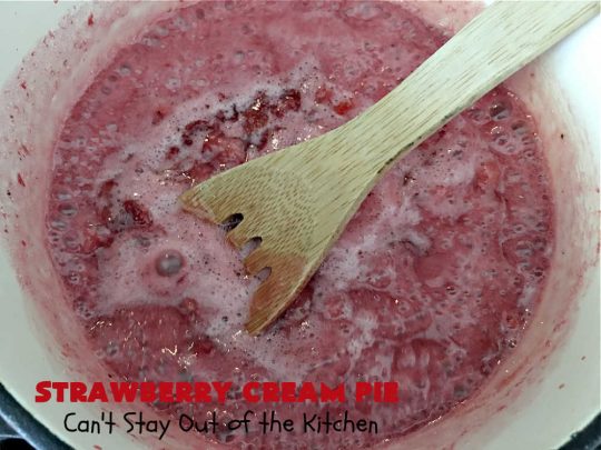 Strawberry Cream Pie | Can't Stay Out of the Kitchen | this outrageous #StrawberryCreamPie #recipe will knock your socks off! It uses only 5 ingredients and is easy enough to make even for beginners. Wow your company, friends or family with this amazing #dessert. #pie #StrawberryPie #strawberries, #EasyStrawberryPie #5IngredientRecipe #StrawberryDessert #BestStrawberryPie #BestStrawberryCreamPie #holiday #HolidayDessert #ValentinesDay #Christmas #MothersDay