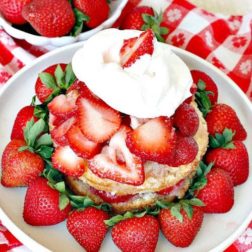 The BEST Strawberry Shortcake | Can't Stay Out of the Kitchen | This mouthwatering #dessert is terrific for the #FourthofJuly, other summer #holidays, picnics, backyard BBQs or potlucks. #strawberries