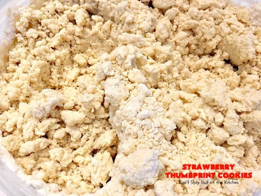 Strawberry Thumbprint Cookies | Can't Stay Out of the Kitchen | these kid-friendly #cookies are perfect for any kind of #holiday, family reunion, backyard BBQ, or other parties. So delicious. #dessert #strawberry