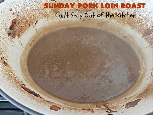 Sunday Pork Loin Roast | Can't Stay Out of the Kitchen | this amazing #PorkLoinRoast #dinner is a completely #OneDishMeal since it includes #carrots, #potatoes & #gravy! Terrific for family or company dinners & the leftovers reheat well too. The #herb-rubbed #PorkLoin flavors the #gravy & #vegetables wonderfully. #SundayPorkLoinRoast