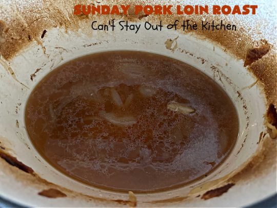 Sunday Pork Loin Roast | Can't Stay Out of the Kitchen | this amazing #PorkLoinRoast #dinner is a completely #OneDishMeal since it includes #carrots, #potatoes & #gravy! Terrific for family or company dinners & the leftovers reheat well too. The #herb-rubbed #PorkLoin flavors the #gravy & #vegetables wonderfully. #SundayPorkLoinRoast