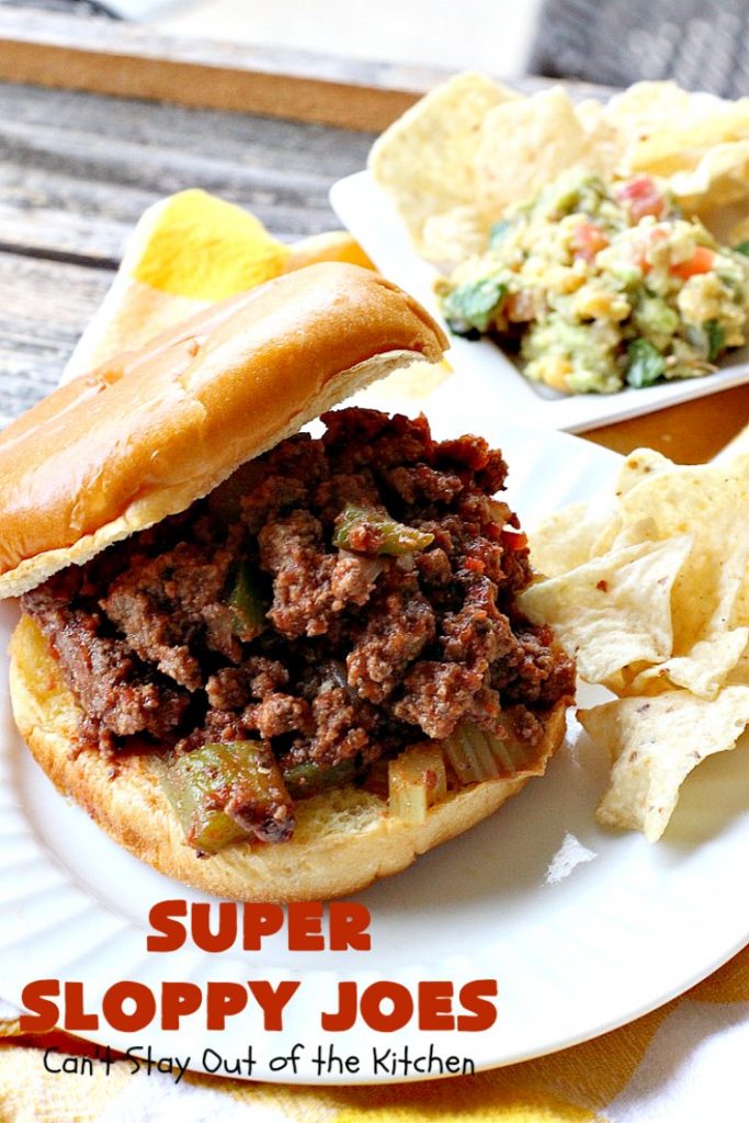Super Sloppy Joes | Can't Stay Out of the Kitchen | these amazing #sloppyjoes are quick, easy & delicious for weeknight dinners. #beef #sandwiches