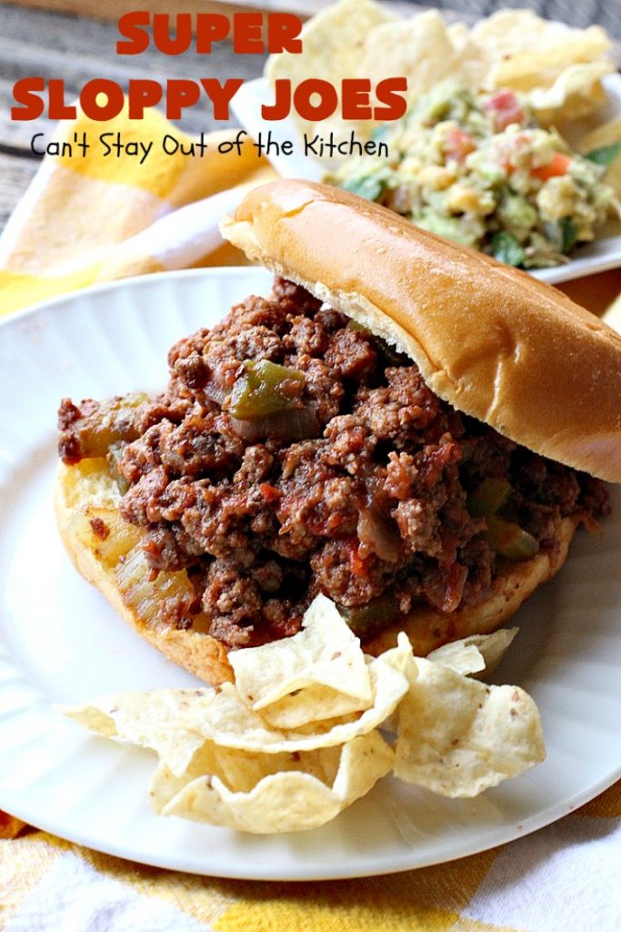Super Sloppy Joes | Can't Stay Out of the Kitchen | these amazing #sloppyjoes are quick, easy & delicious for weeknight dinners. #beef #sandwiches