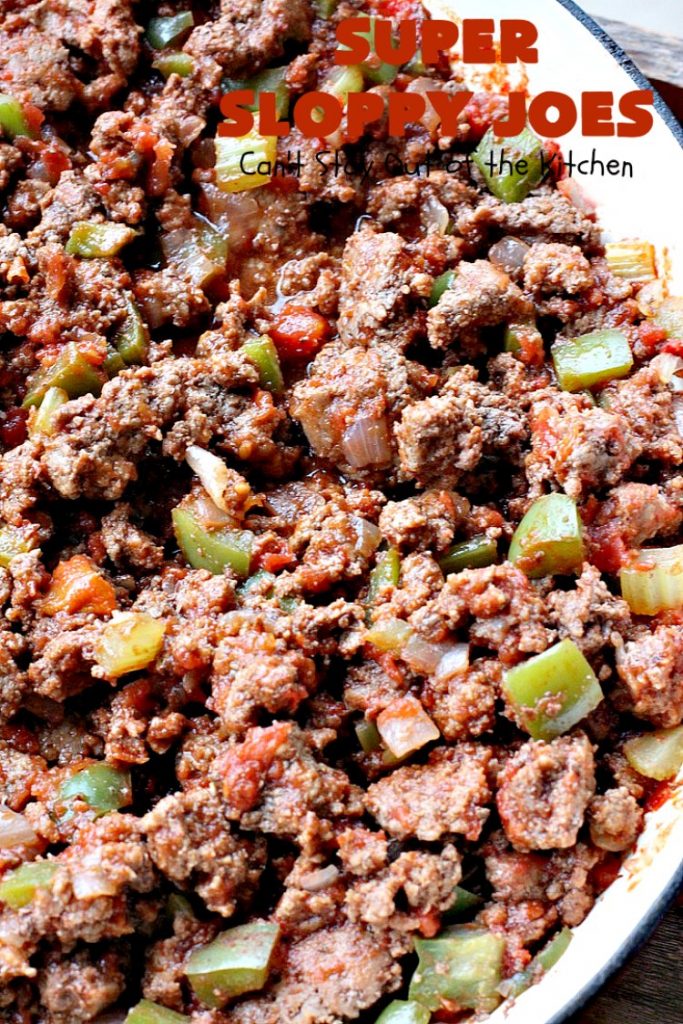 Super Sloppy Joes | Can't Stay Out of the Kitchen | these amazing #sloppyjoes are quick, easy & delicious for weeknight dinners. #beef #sandwiches