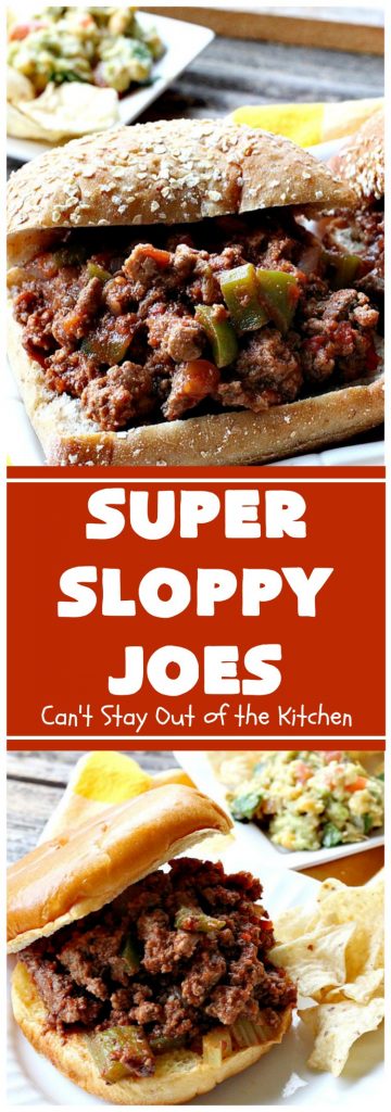 Super Sloppy Joes | Can't Stay Out of the Kitchen | these amazing #sloppyjoes are quick, easy & delicious for weeknight dinners. #beef #sandwiches